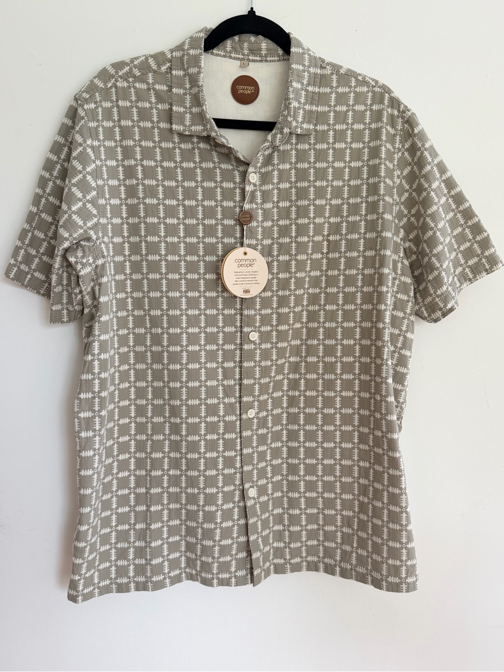 Nwt Common People Men’s Short Sleeve Button Down